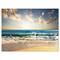 Designart - Cloudy Sky and Vibrant Blue Sea - Seascape Canvas Art Print